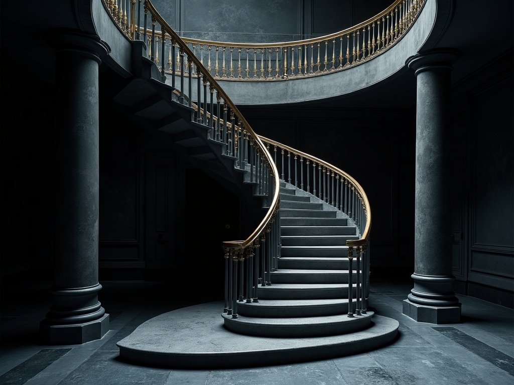 Escalier d'un immeuble haussmannien parisien